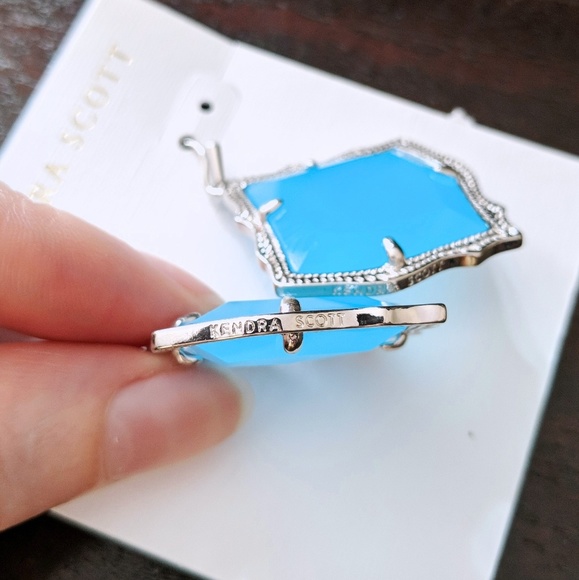 NWT Kendra Scott Aqua Chalcedony Kirstens - Picture 3 of 4